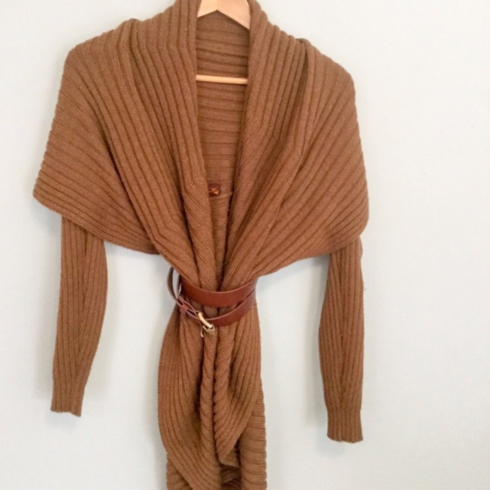 Cozy Ribbed Knit Alpaca Cocoon Cardigan